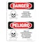 Signmission Safety Sign, OSHA Danger, 10" Height, Rigid Plastic, Pesticide Storage Area Personnel Only, Spanish OS-DS-P-710-VS-2036 - alternate 1
